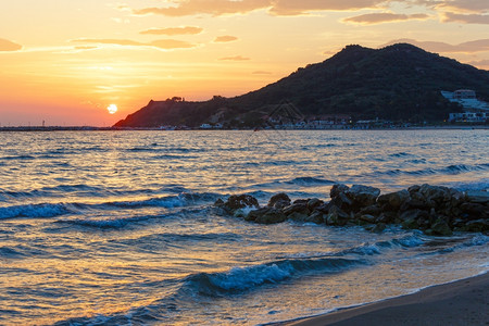 夏季海岸线希腊ZakynthosAlykes爱奥尼亚海图片