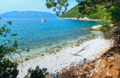 夏季乘船海景希腊凯法洛尼亚图片