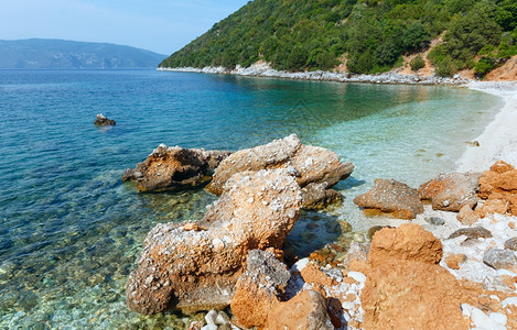 安提萨莫斯海滩希腊凯法罗尼亚的夏季景观图片