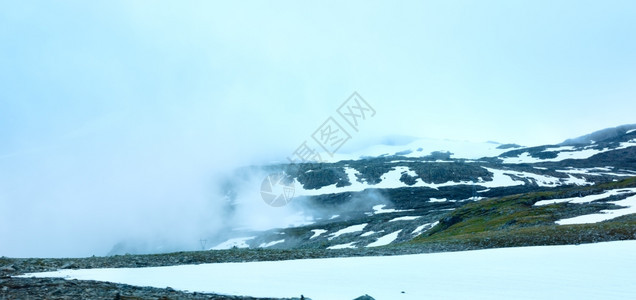 夏季山雾风雪挪威奥兰德费杰莱特图片