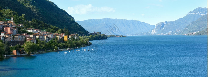 科莫湖意大利海岸夏季风景全图片