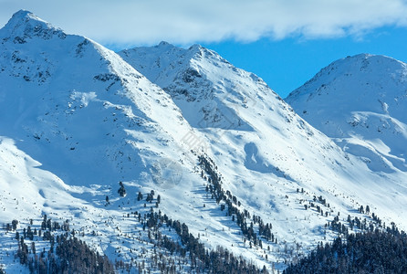 奥地利蒂罗兰山脉的卡普尔滑雪区图片