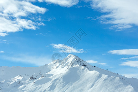 清晨冬日西尔弗雷塔阿尔卑斯山风景奥地利蒂罗尔SilvrettaseilbahnAGIschgl滑雪度假村图片