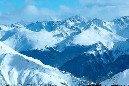 奥地利阿卑斯山雪景图片