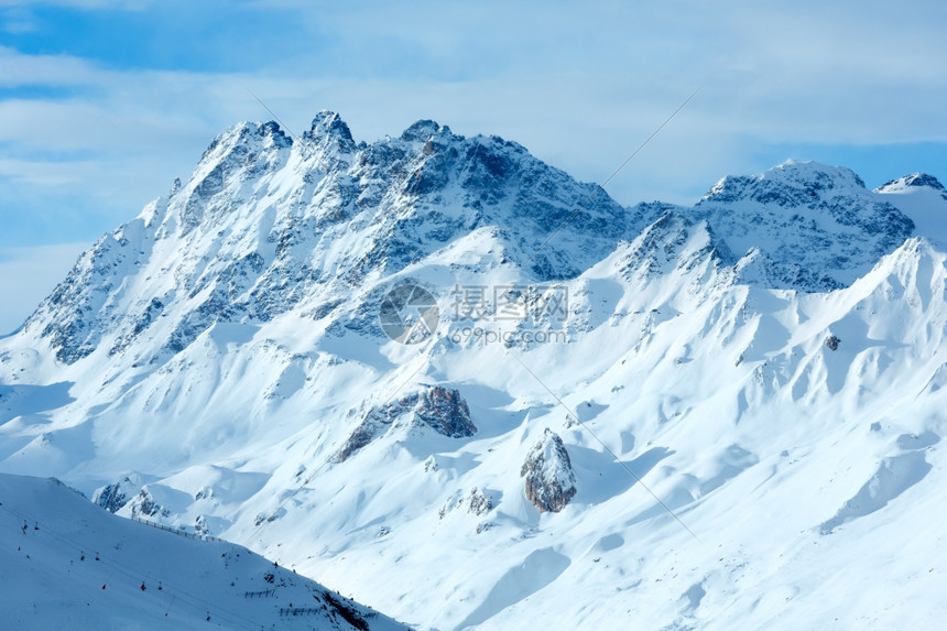 上午西尔夫雷塔阿卑斯山景观奥地利蒂洛尔图片