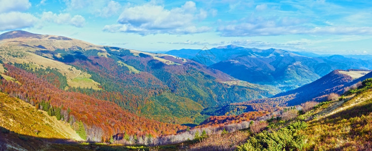 山丘全景喀尔巴阡山CarpathianMt乌克兰图片