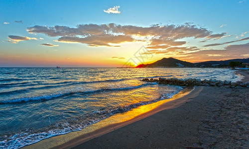 夏季海岸线希腊ZakynthosAlykes爱奥尼亚海图片