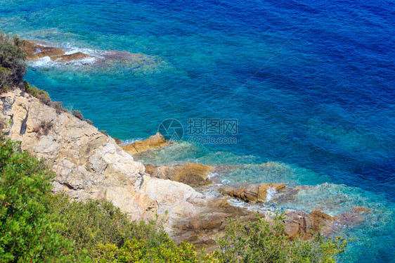 夏季海岸景观哈基迪锡索尼亚希腊图片