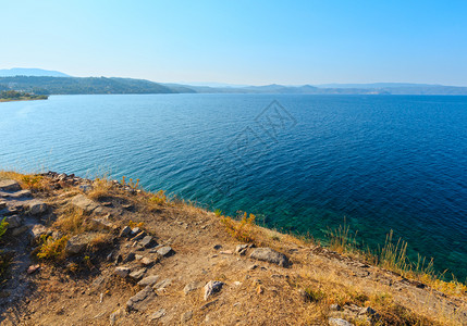 夏季爱琴海岸景观奥摩斯帕纳吉哈尔基迪希腊图片