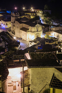 夜中古老的StiloFamosCalabria村风景意大利南部图片
