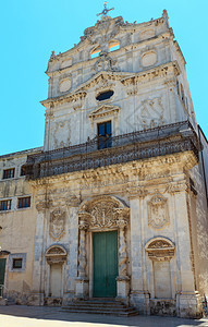 SantaLuciaChiesadiChurchAllaBadia教堂就在锡拉库萨大教堂附近意利西里锡拉库扎市的Ortigia岛图片