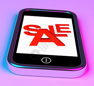 智能手机上的销售信息显示在线折扣智能手机上显示在线折扣的销售信息背景图片
