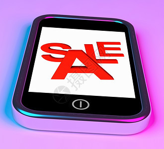 智能手机上的销售信息显示在线折扣智能手机上显示在线折扣的销售信息图片