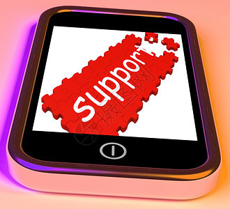 支持智能手机显示客户服务和指示背景图片