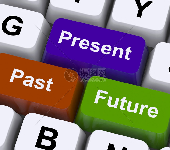 过去和将来的密钥显示进化或老龄过去和将来的密钥显示进化或老龄图片