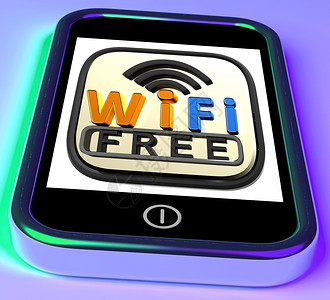 Wifi免费智能手机节目免费互联网广播和免费互联网信号背景图片