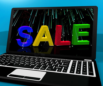 在笔记本电脑上显示在线折扣的销售信件在笔记本电脑上显示在线折扣的销售信件背景图片