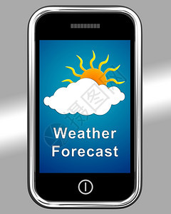 移动电话显示云天气预报移动电话显示云天气预报背景图片