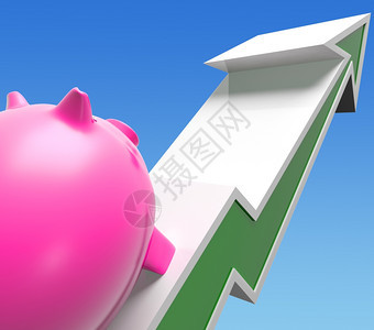 爬上小猪显示不断增长的投资收入或储蓄图片