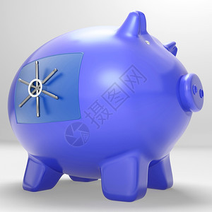 安全小猪银行展示储蓄现金保护基图片