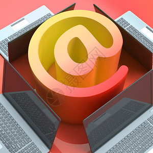 email符号笔记本电脑显示在线邮件通信图片