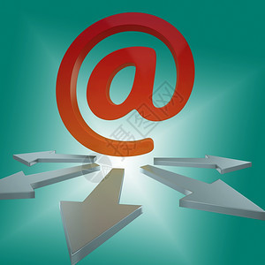 向客户或供应商显示在线信件的电子邮箭头图片