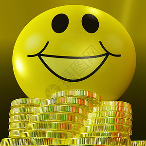 展现货币幸福与成功背景图片