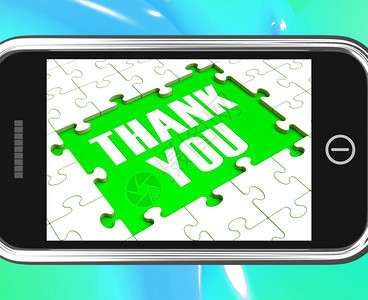 感谢您在智能手机上显示感恩文字和欣赏图片