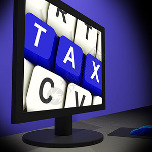 税务监视显示或应付款背景图片