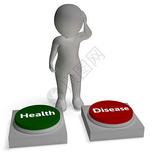 健康疾病按钮显示保健或疾病图片