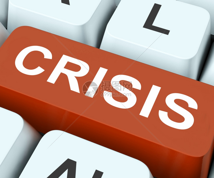 关键上的危机意味着紧急情况或灾祸图片