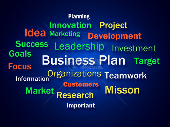 业务计划显示战略思维或规划图片