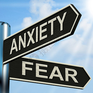 焦虑和恐惧信号站意思是担心神经紧张或害怕图片