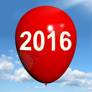 天空背景红气球有复制空间供缔约方邀请2016年气球展两千十六张图片