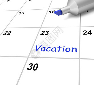 假期日历显示休息或自由工作图片