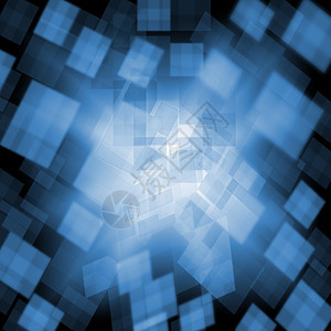 蓝色立方体背景显示蓝色砖块或几何设计图片