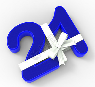 第21号带丝显示创意设计或生日晚宴图片