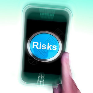 移动显示电子邮件或联系的电子邮件按钮显示投资风险和经济危机的移动电话风险图片