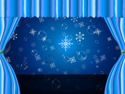 雪花蓝代表剧场阶段和假日图片