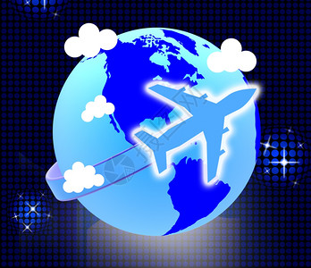 燕子南飞图全球航班指示旅行图背景