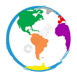 地球指示世界多彩色颜图片