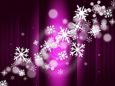 表示圣诞快乐和剧院的雪花图片