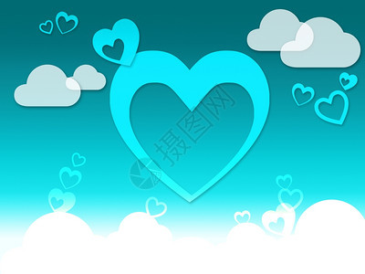 心和云的背景意思是浪漫的感情或激关系xA背景图片