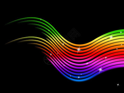 彩虹条形背景显示颜色线和SparklingxA图片