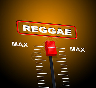 Reggae音乐显示声轨和图形图片