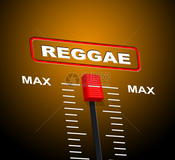 Reggae音乐显示声轨和图形图片