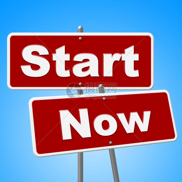 开始即刻符号表示在瞬间和开始时