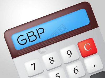 Gbp代表英国镑和投资的计算器图片