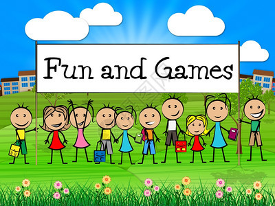 欢乐和游戏表示快乐和孩子图片