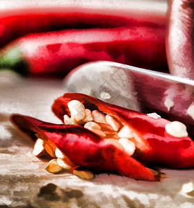 切碎辣椒代表辣椒素调味料和香料图片